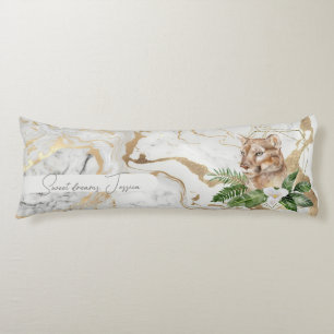 Coussins Longs Belle motif en marbre DBL avec Puma