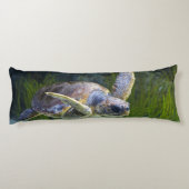 Coussins Longs Belle natation de tortue marine (Dos)