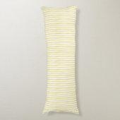 Coussins Longs Belle rayures blanches jaunes en été (Devant (Vertical))