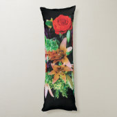 Coussins Longs Belles Fleurs Jeter Oreiller (Dos (Vertical))