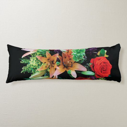 Coussins Longs Belles Fleurs Jeter Oreiller (Devant)