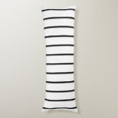 Coussins Longs Belles rayures blanches noires (Devant (Vertical))