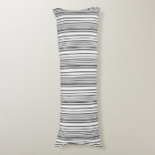 Coussins Longs Belles rayures blanches noires (Devant (Vertical))