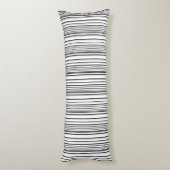 Coussins Longs Belles rayures blanches noires (Dos (Vertical))