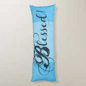 Coussins Longs Béni ! Oreiller du corps (bleu) (Dos (Vertical))