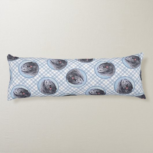 Coussins Longs Bergamasco Sheepdog Shepherd Peinture Chien mignon (Dos)