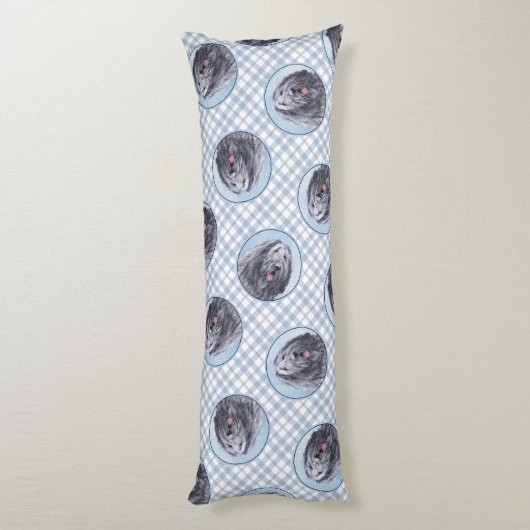 Coussins Longs Bergamasco Sheepdog Shepherd Peinture Chien mignon (Dos (Vertical))