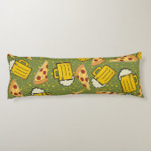 Coussins Longs Bière et Motif de pizza (Dos)