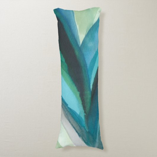 Coussins Longs Big Blue Leaf I (Devant (Vertical))