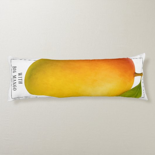 Coussins Longs Big Mango, Sweet Fruit and Words (Dos)