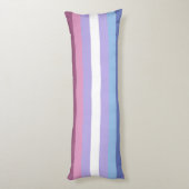 Coussins Longs Bigender Pride, Impression par bandes, Fierté LGBT (Dos (Vertical))