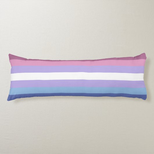 Coussins Longs Bigender Pride, Impression par bandes, Fierté LGBT (Devant)