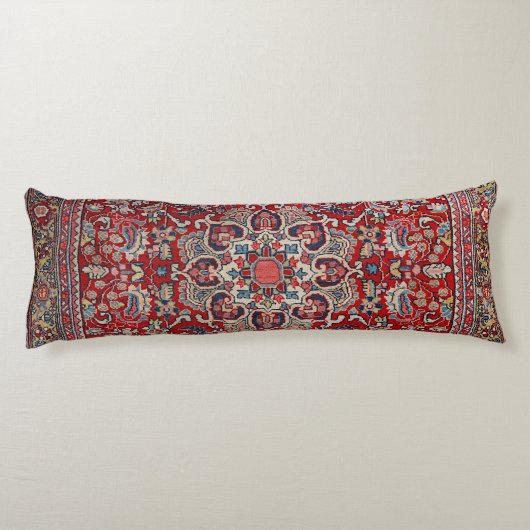 Coussins Longs Bijar Perse fine Rouge Bleu Jaune  (Dos)