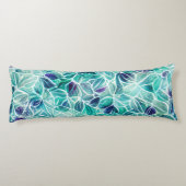 Coussins Longs Bijoux Blues Motif feuille (Dos)