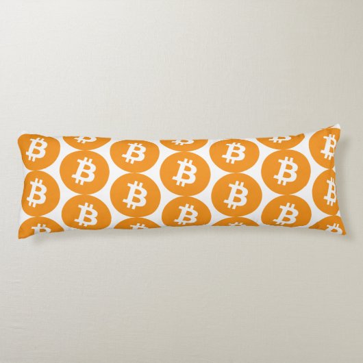 Coussins Longs Bitcoin Logo Boîtier Oreiller (Dos)