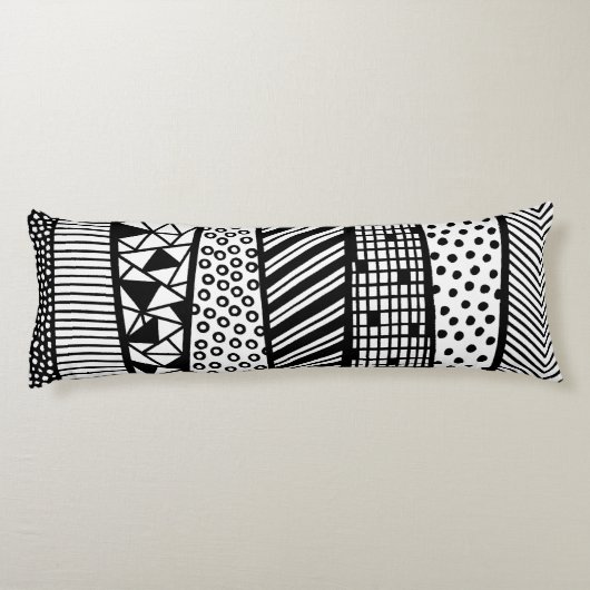 Coussins Longs Black and white (Dos)