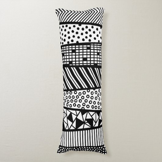 Coussins Longs Black and white (Devant (Vertical))