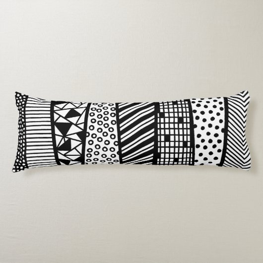 Coussins Longs Black and white (Devant)