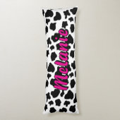 Coussins Longs Black and white cow spots personalized (Dos (Vertical))