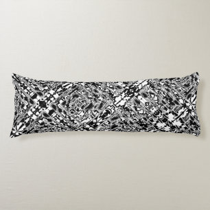 Coussins Longs Black and White Geometric Art 25