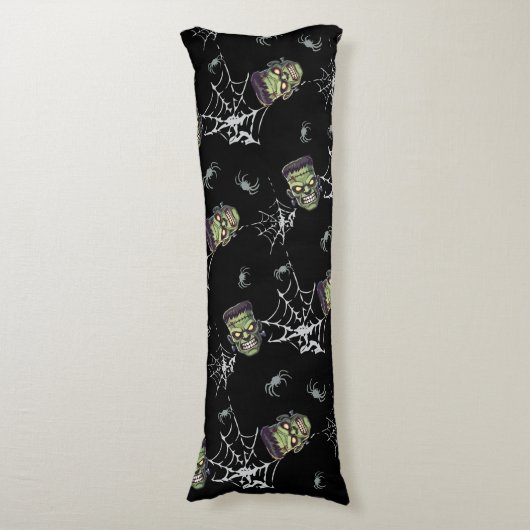 Coussins Longs 🖤 Black Frankenstein Jeu d'oreiller 💀 🛋️ (Devant (Vertical))