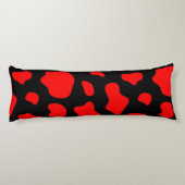 Coussins Longs Black Pillow with Red Spots. (Dos)
