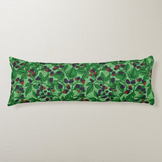 Coussins Longs Blackberry en vert (Devant)