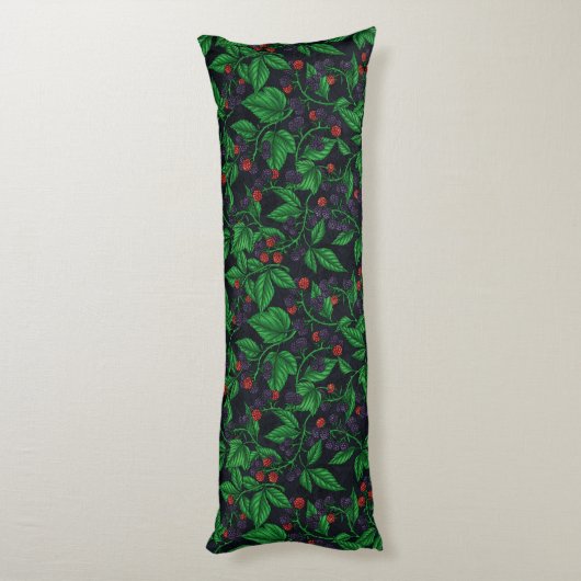 Coussins Longs Blackberry sur gris foncé (Dos (Vertical))