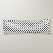 Coussins Longs Blanc avec des pois gris et noirs (Dos)