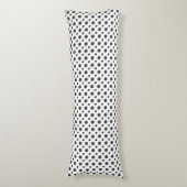 Coussins Longs Blanc avec des pois gris et noirs (Devant (Vertical))