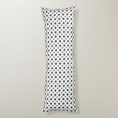 Coussins Longs Blanc avec des pois gris et noirs (Dos (Vertical))