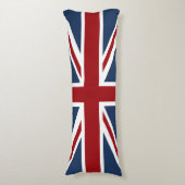 Coussins Longs Blanc de drapeau d'Union Jack et bleu rouges (Devant (Vertical))