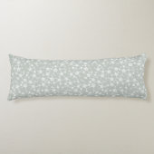 Coussins Longs Blanc sur gris-vert | Motif d'étoiles d'impression (Devant)