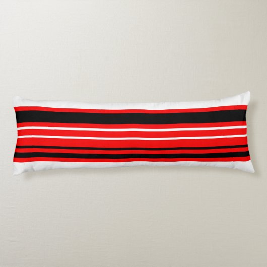 Coussins Longs Blancs rouges et noirs (Dos)