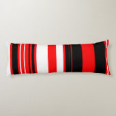 Coussins Longs Blancs rouges et noirs (Dos)