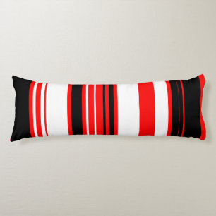 Coussins Longs Blancs rouges et noirs
