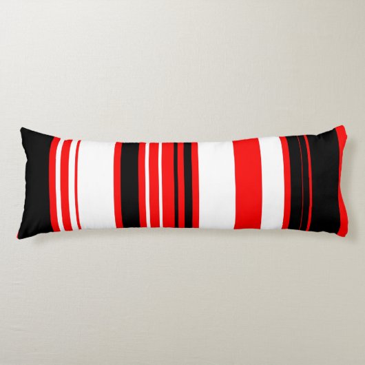 Coussins Longs Blancs rouges et noirs (Devant)