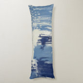 Coussins Longs Bleu Abstrait et ivoire (Dos (Vertical))