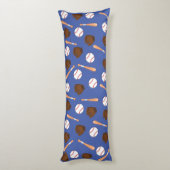 Coussins Longs Bleu Baseball Sport Thème Body Oreiller (Dos (Vertical))