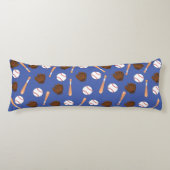 Coussins Longs Bleu Baseball Sport Thème Body Oreiller (Devant)