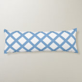Coussins Longs Bleu Blanc Arlequin Diamond Motif (Dos)