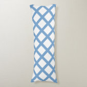 Coussins Longs Bleu Blanc Arlequin Diamond Motif (Devant (Vertical))