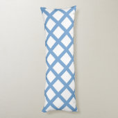 Coussins Longs Bleu Blanc Arlequin Diamond Motif (Dos (Vertical))