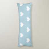 Coussins Longs Bleu blanc mignon simple Motif de coeur (Dos (Vertical))