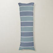 Coussins Longs Bleu bleu moderne rayures vertes (Devant (Vertical))