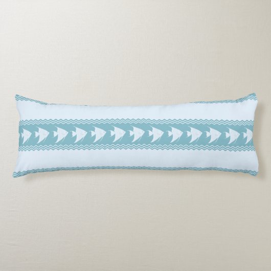 Coussins Longs Bleu clair Frappe d'angelfish (Devant)