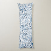 Coussins Longs BLEU CLASSIQUE | Beauté florale Boho (Dos (Vertical))