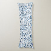 Coussins Longs BLEU CLASSIQUE | Beauté florale Boho (devant Vertical)