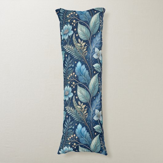 Coussins Longs Bleu complexe et vert botanique - bleu foncé étoil (Devant (Vertical))