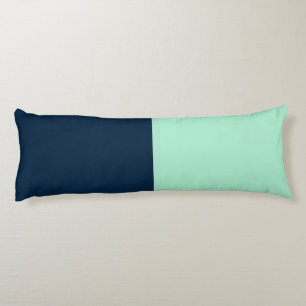 Coussins Longs Bleu de marin et menthe